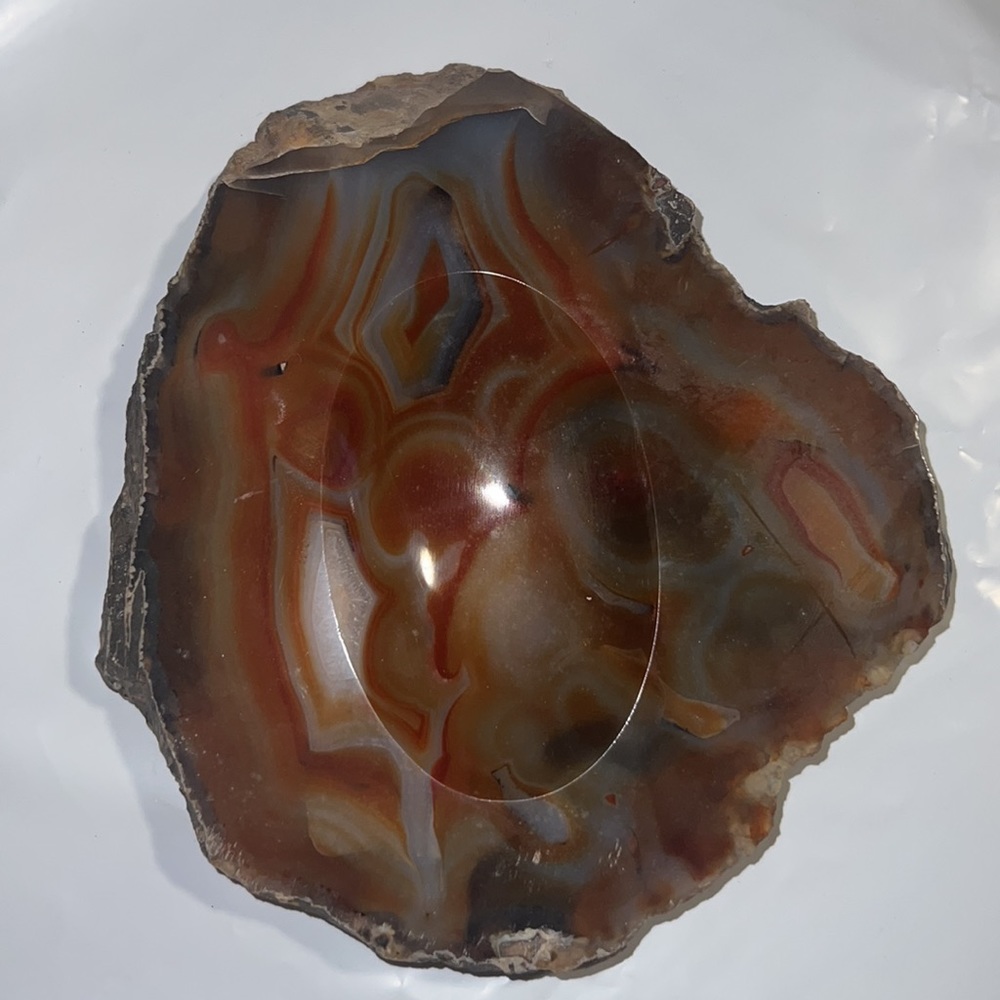 Agate slice trinket holder Or ashtray